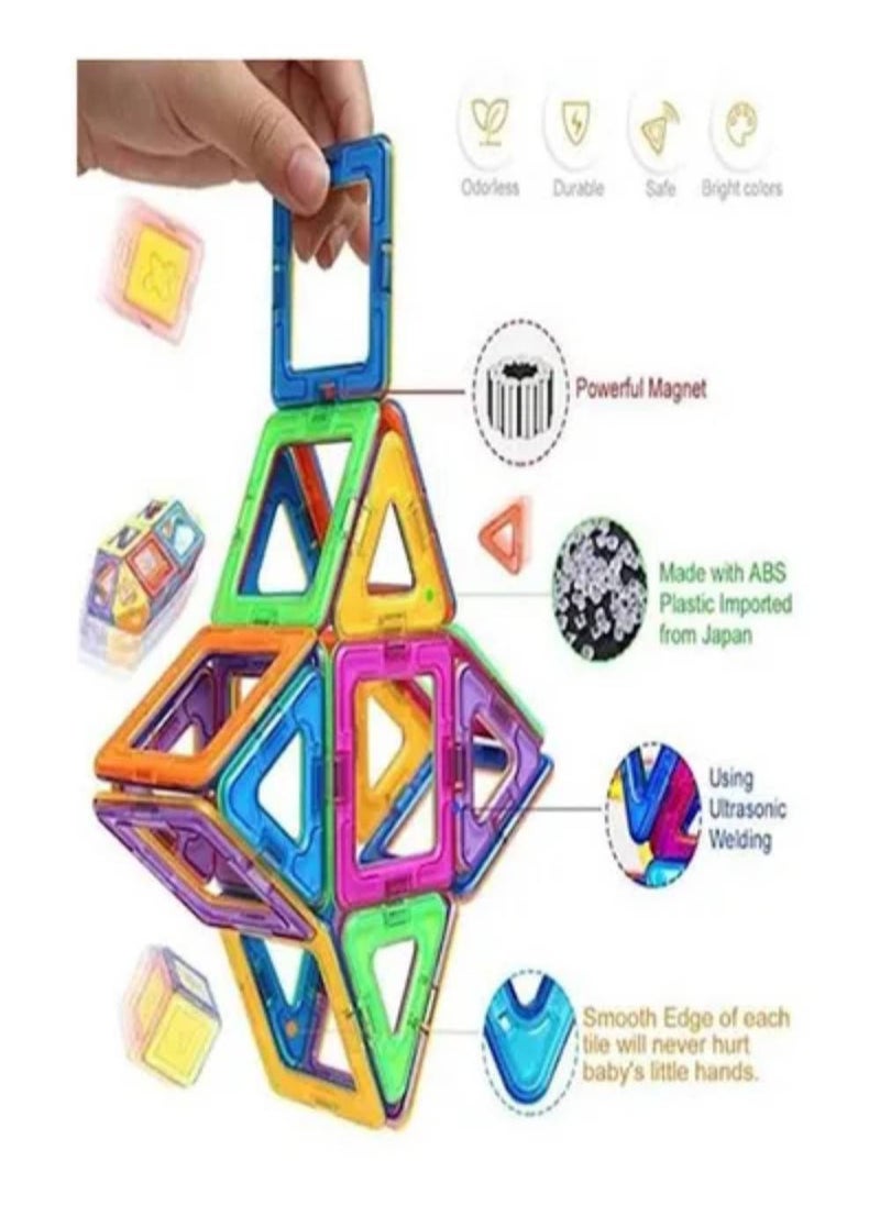 McDou - 36-Piece Educational Magnetic Colorful Tiles Set Durable  Sturdy With Instruction Booklet for 3-4 Years - Image 1