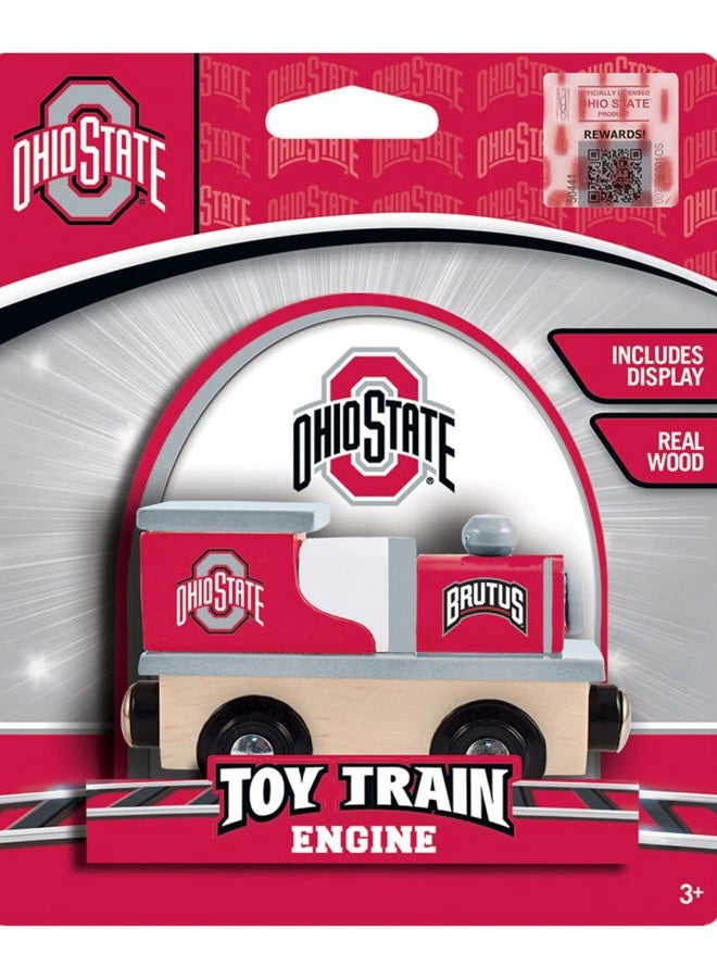 MasterPieces NCAA Ohio State Buckeyes Real Wood Toy Train Engine - Image 2