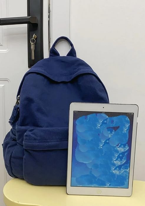 Glowic Unisex's 2 Compartment Backpack For Men Women Boys Girls/Office School College Teens & Students (Wbag-88) Navyblue Medium - Image 5