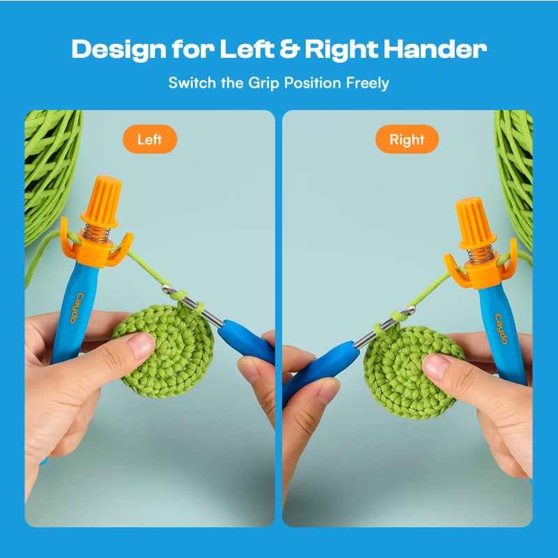 Caydo Crochet Tension Tool for Beginners, Ergonomic Yarn Guide Holder, Tension Control Crochet Helper, Comfort Handle for Left & Right Hander, Portable Crochet Accessories Gift for Crocheters & Knitters - Image 5
