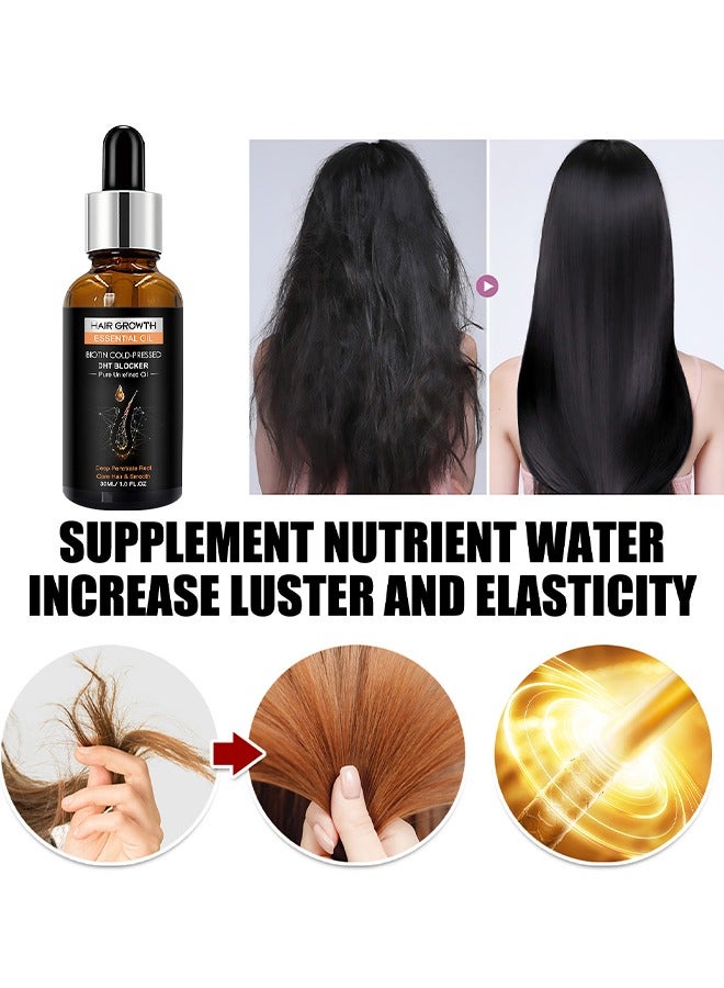 West&Month Hair Growth Essential Oil 30ML, Has The Effect Of Activating And Unblocking Pores, Repairing Hair Follicle Tubes, And Stimulating The Growth Of Dark Hair, Promotes Stronger, Healthier Hair - Image 4