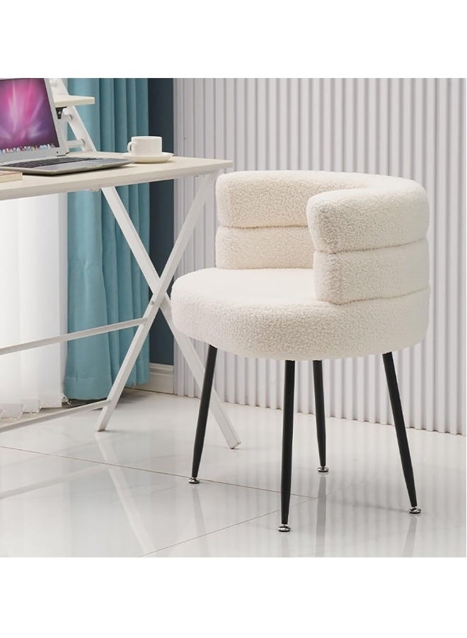 جوميلا كرسي أريكة بمقعد واحد كسول سوزان كرسي شمس لغرفة المعيشة وغرفة النوم والشرفة قابل للغسل بأرجل صغيرة بيضاء + سوداء - Image 2