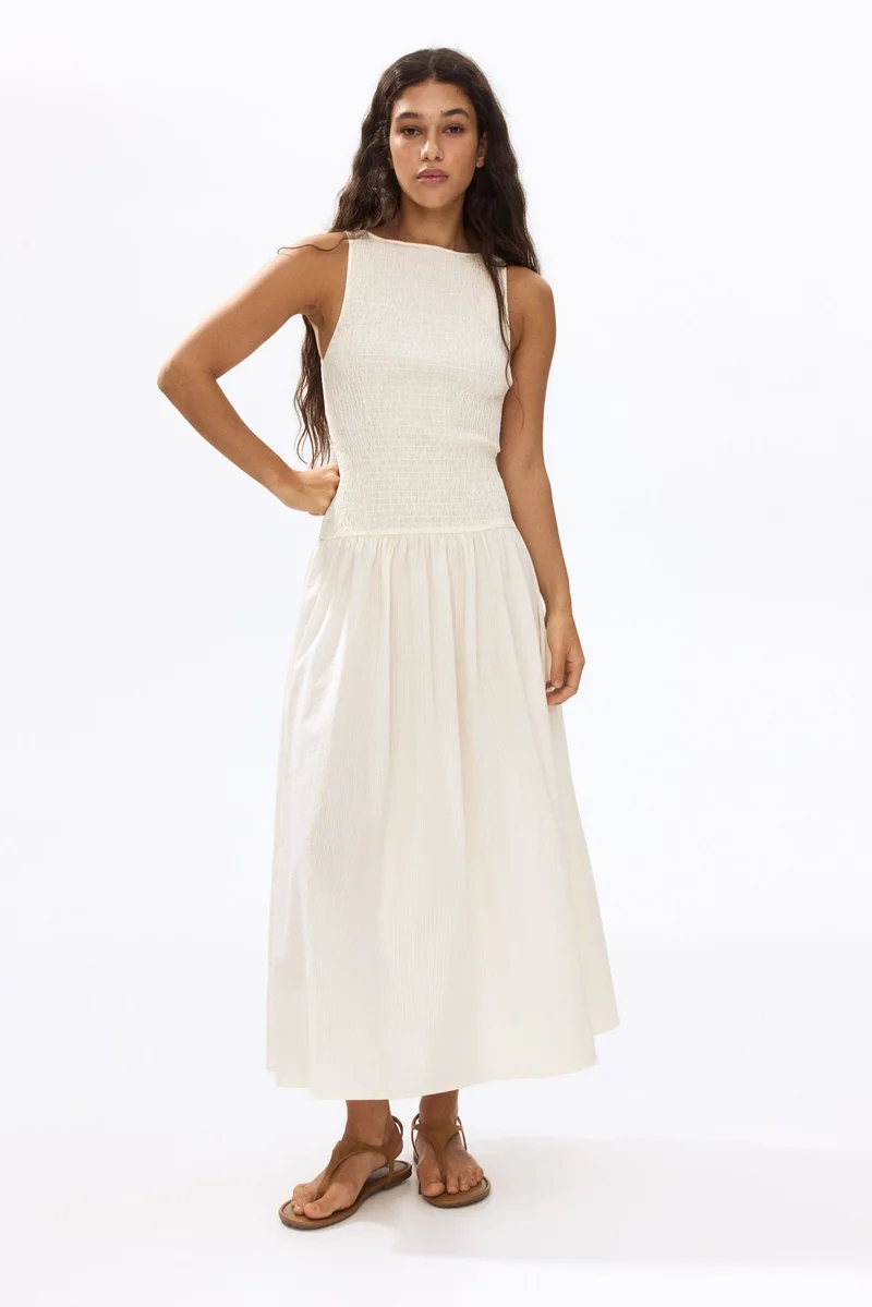 H&M Smocked seersucker dress