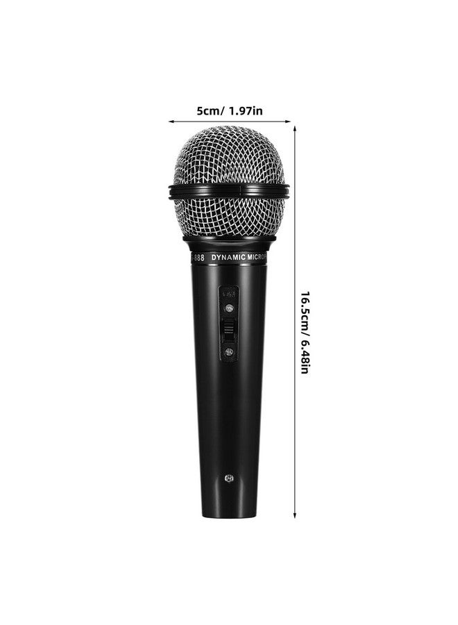 NUOBESTY Pretend Toy Microphone, 16.5cm Fake Microphone Toy for Kids Simulation Kids Karaoke Props Funny Plastic Mic Cosplay Prop for Party Favors, Halloween, Christmas, Performance, Birthday - Image 2