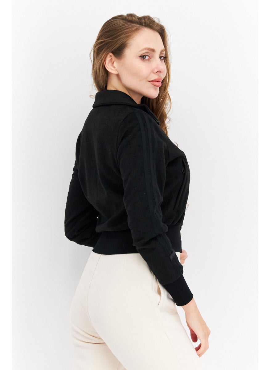 adidas Originals Women Sportswear Fit Long Sleeve Outdoor Jackets, Navy Blue  - Image 2