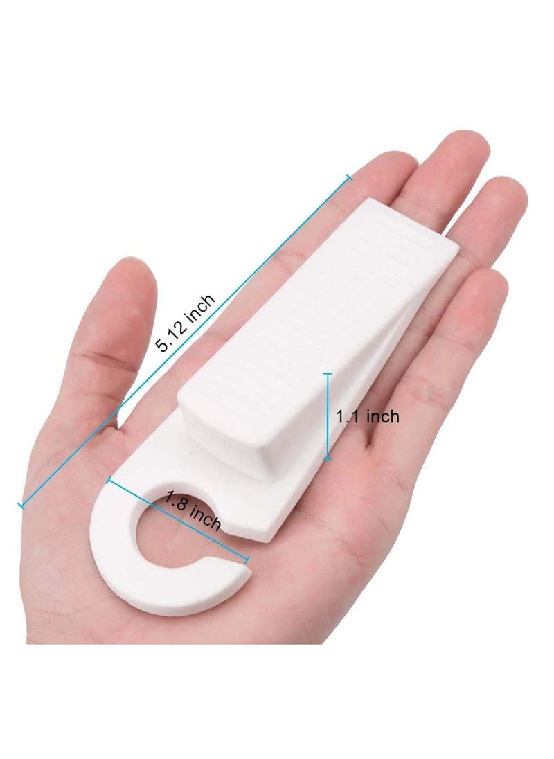 Generic Door Stopper,  Rubber Hook Type Door Stopper, Door Stop Works on All Floor Surfaces, Control The Size of The Door Gaps and Prevent The Lock Outs,1 Inch Thick, 2 Pack White  - Image 3