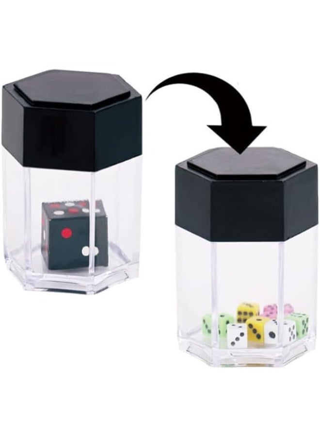 Magic Exploding Dice Trick Toy for Kids and Adults Large Colorful Dice to Mini Dice Transformation Funny Novelty Magic Props for Magicians Party and Gift - Image 1