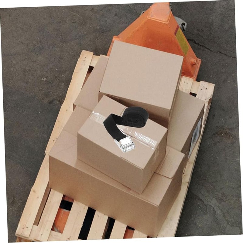 4Pcs Heavy Duty Zinc Alloy Cam Buckle Tie Down Straps Adjustable Lashing Straps for Cargo Luggage Automotive Black - Image 5