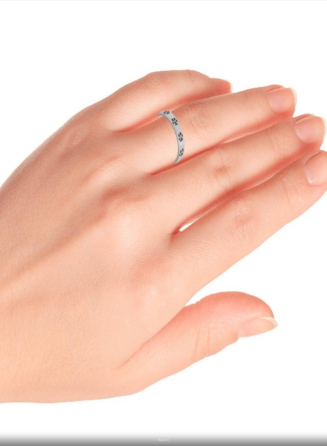 نوفيكا خاتم نوفيكا مصنوع يدويًا من الفضة الإسترليني بنقشة بصمة مخلب من بالي، إندونيسيا، بتصميم عصري مستوحى من الحيوانات، على شكل كلب [عرض الخاتم 4 مم] 'بصمات المخالب' - Image 2