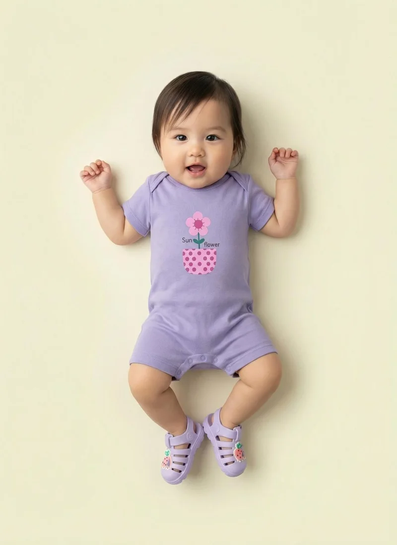Nautinati  Nautinati Baby Girls 100% Cotton Pack of 2 Dinosaur Print Rompers with Easy Snap Opening for Women | Best Price UAE