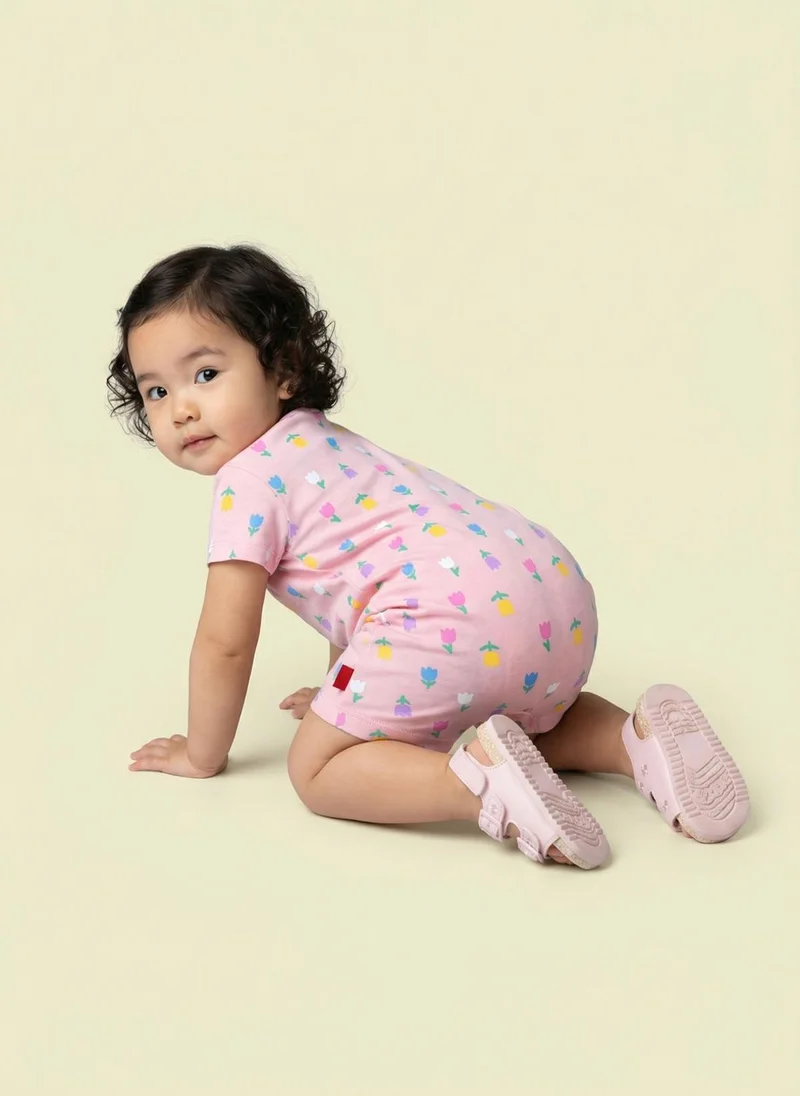 Nautinati  Nautinati Baby Girls 100% Cotton Pack of 2 Dinosaur Print Rompers with Easy Snap Opening for Women | Best Price UAE