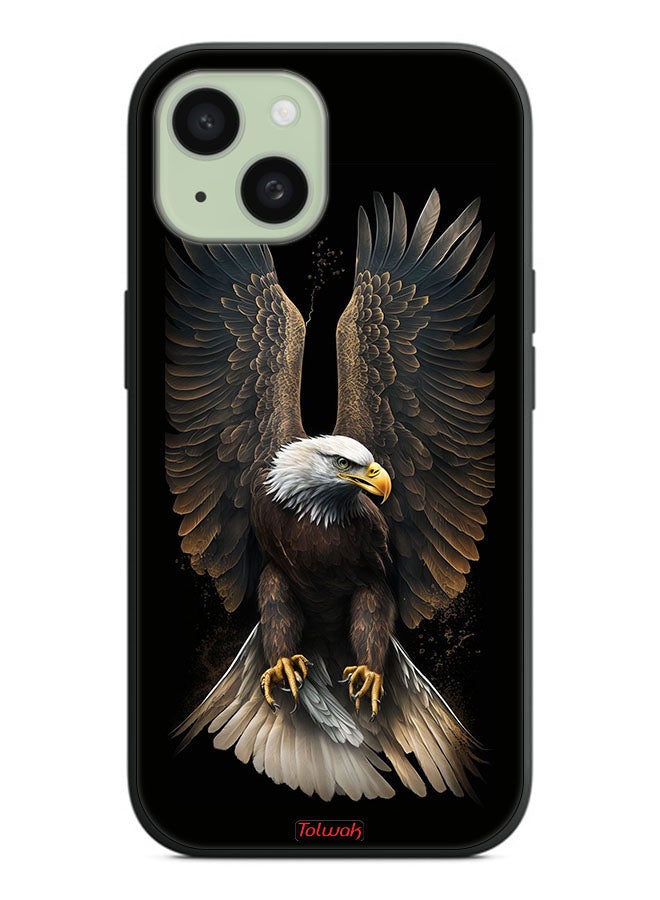 Tolwak غطاء حماية آبل آيفون 15 بلس - نسر بأجنحة ممدودة - Image 2