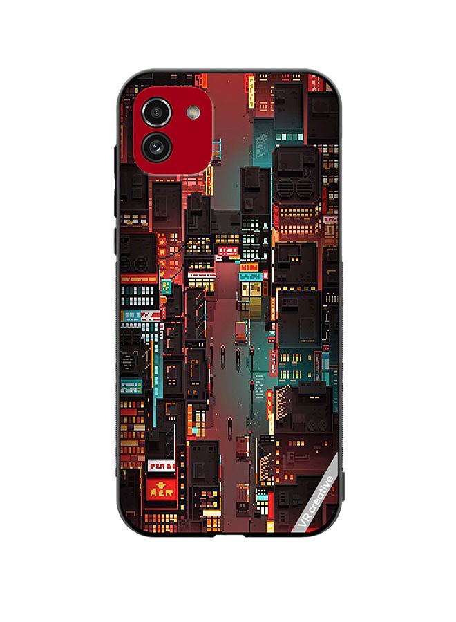 VR CREATIVE Protective Case Cover For Samsung Galaxy A03 Street Of Tokyo Design Multicolour - Image 1
