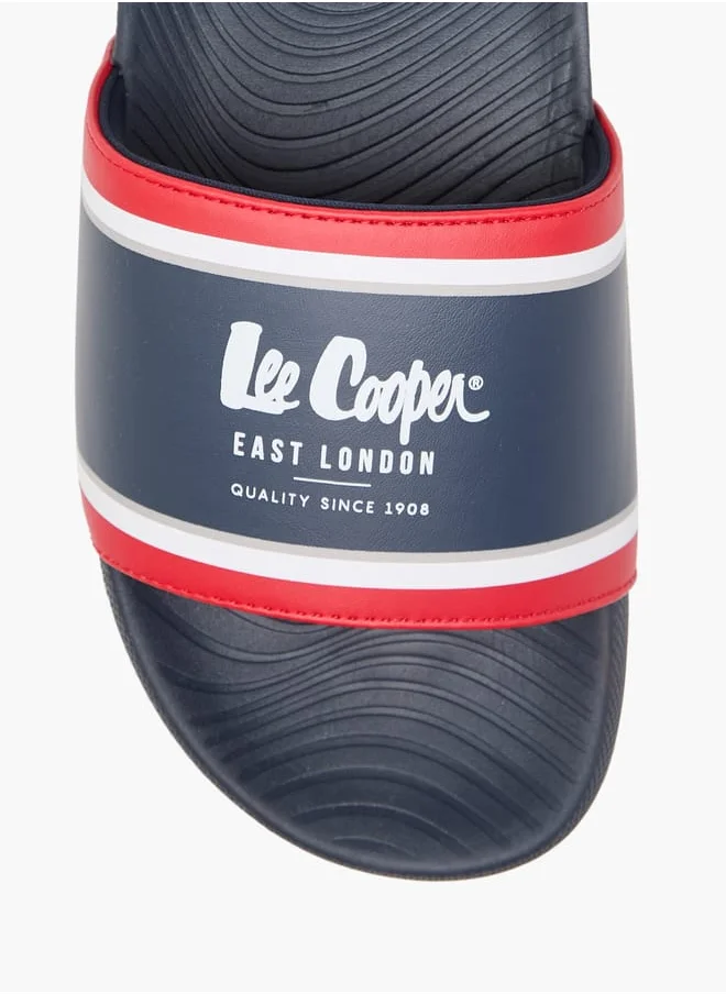 Lee Cooper Men's Logo Print Slip-On Slides