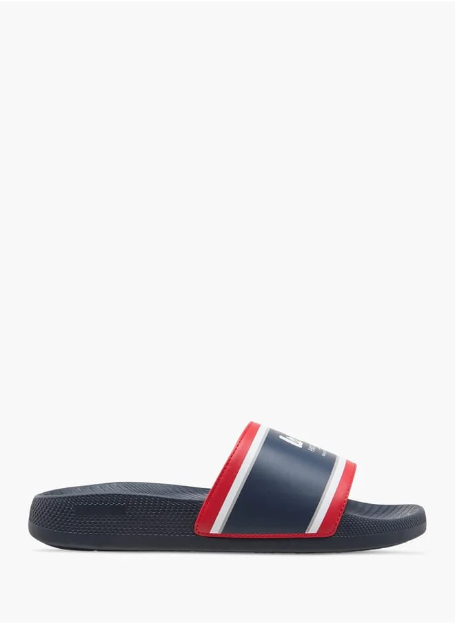 Lee Cooper Men's Logo Print Slip-On Slides