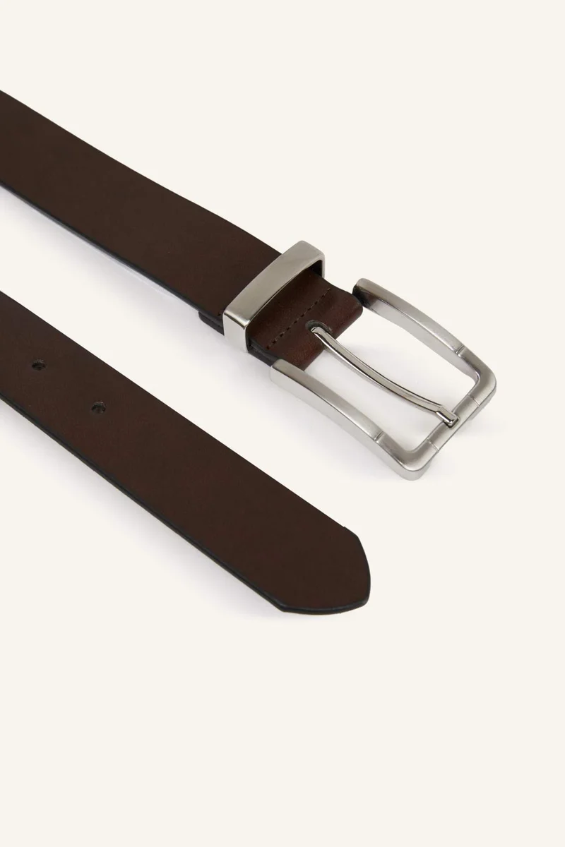 Defacto  Man Rectangle Clasp Faux Leather Jean Belt for Men | Best Price UAE