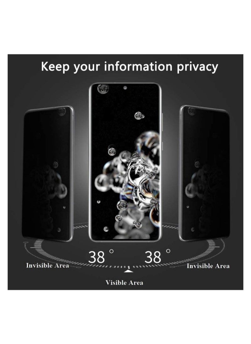 vesus Privacy Screen protector compatible with Samsung Galaxy S20 Ulter Screen Protector Tempered Glass [Anti-Glare][HD Full Coverage][Easy Installation][Scratch Resistant][9H Hardness] - Image 2