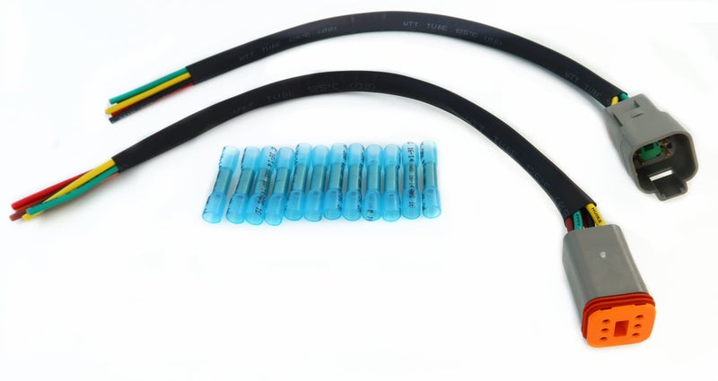 DT Connector Pigtail Cable 6Pin Male and Female 14 AWG 1ft30cm 6 Pin