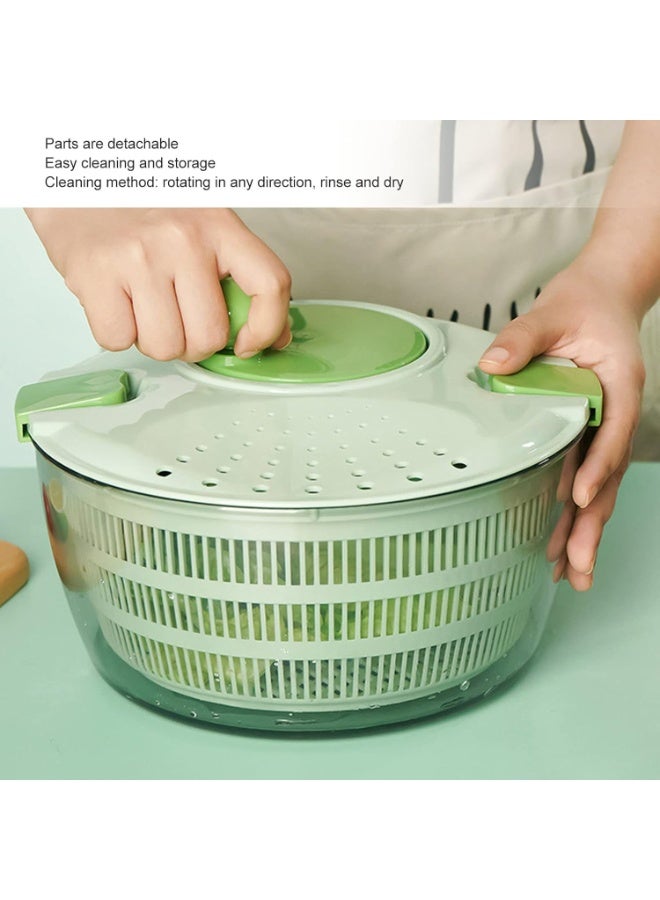 MostNow Salad Spinner with Bowl, Spin & Dry Salad Greens, Fruits & Vegetables,Large Spin Stop Salad Spinner- Wash,lettuce shredder, plastic salad bowls with lids,fruit mixer (Light Green) - Image 5