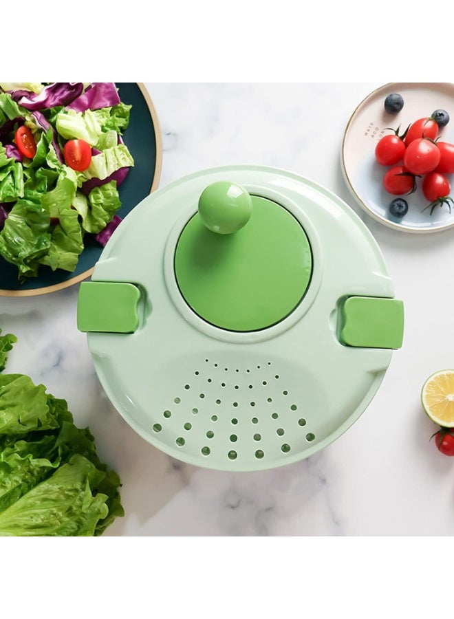 MostNow Salad Spinner with Bowl, Spin & Dry Salad Greens, Fruits & Vegetables,Large Spin Stop Salad Spinner- Wash,lettuce shredder, plastic salad bowls with lids,fruit mixer (Light Green) - Image 4