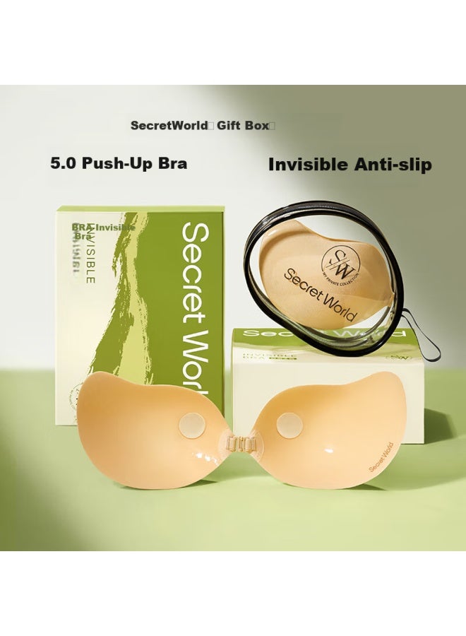 Secretworld Invisible Push-up Nipple Covers Strapless Bra Adhesive Bra For Wedding Dress - Image 1