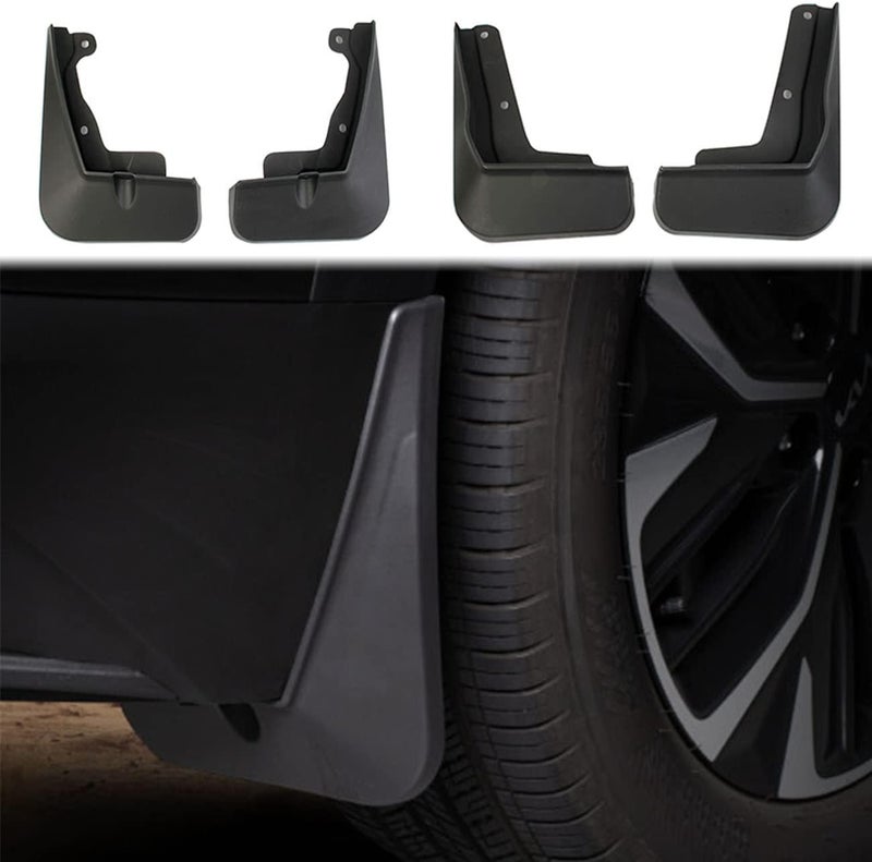 Fewshaw Black Car Mud Flaps Mudguard Fender Accessories for KIA EV6 2022+ (Model 2, Only Fit GT-Line) - Image 1