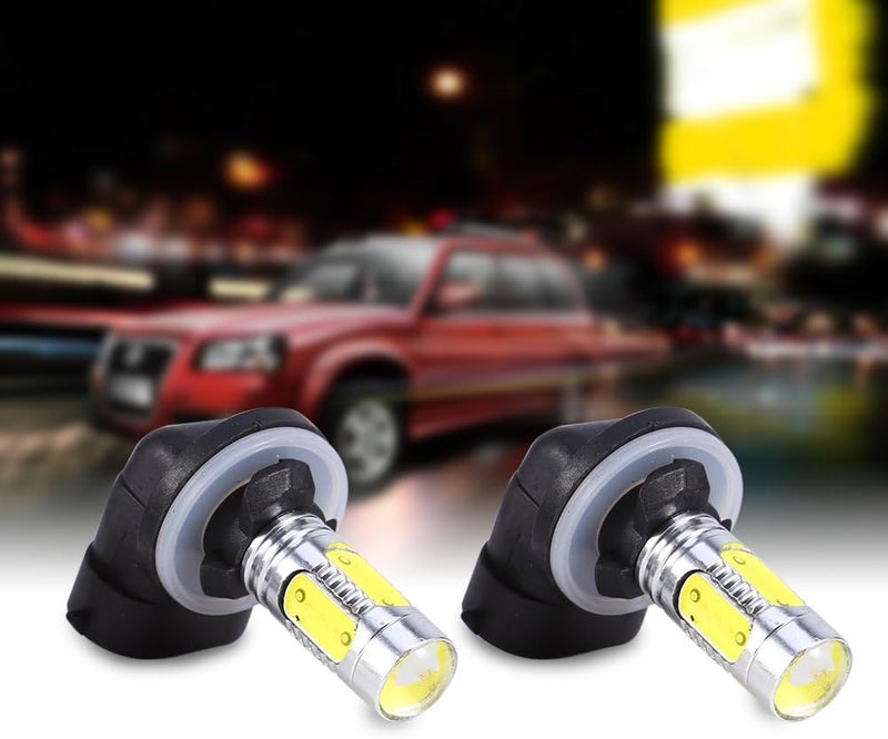 كلاراكو مصابيح ضباب LED من كلاركو، 2 × سيارة شاحنة 5 مصابيح LED COB 7.5 واط 6500 كلفن مصابيح ضباب بيضاء DRL لموديلات 881، 862، 886، 894، 896، 898، H27W/2 - Image 3