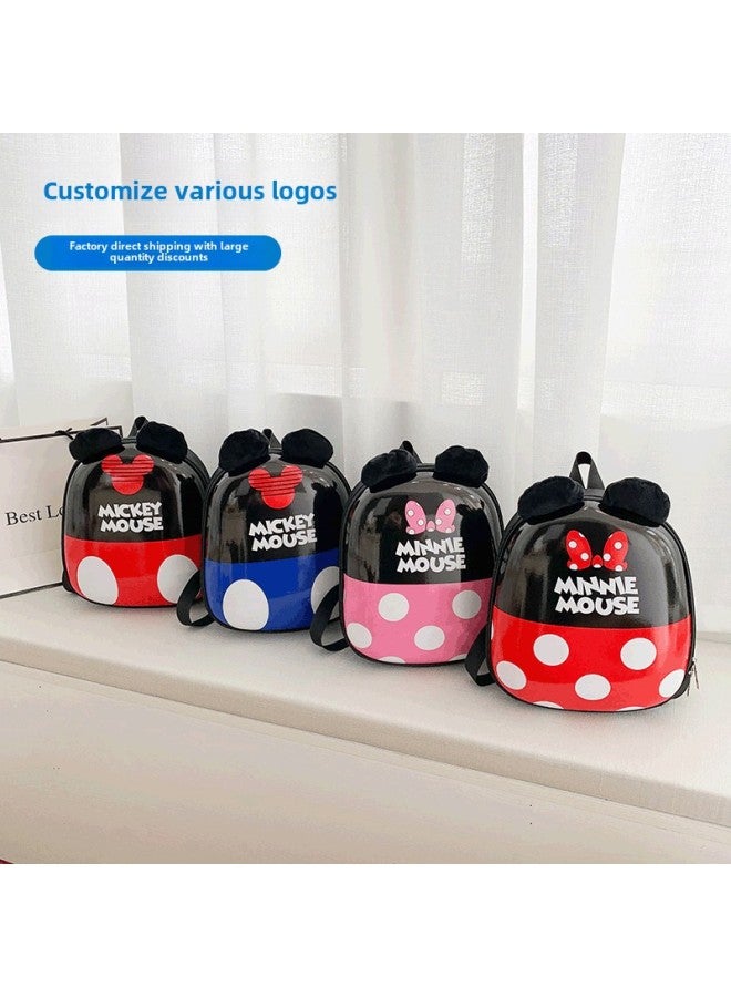 Hard Shell Kindergarten Schoolbag Children's Baby Bag 1-3-6 Years Old Boys And Girls Mickey Minnie Eggshell Backpack 2-Color:MN Pink  - Image 2