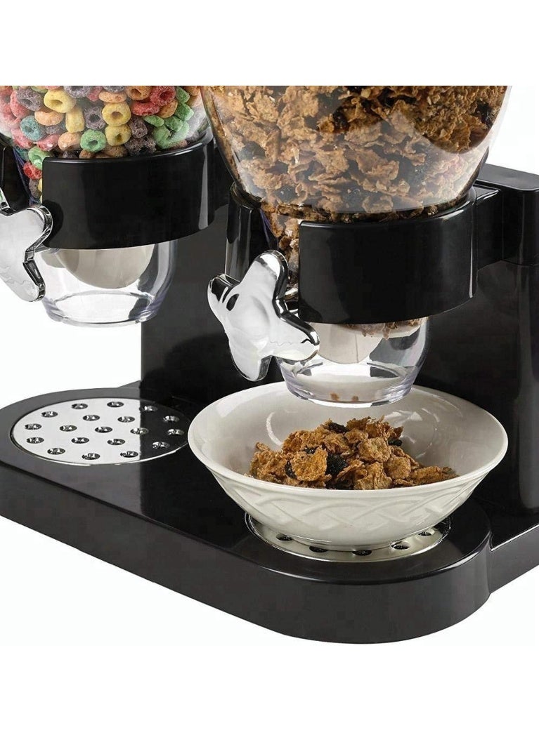 Macon Classic Double Cereal Dispenser – 2x2L Capacity, Airtight Seal, Portion Control – Ideal for Dry Food, Snacks, Oatmeal & Candy - Image 2