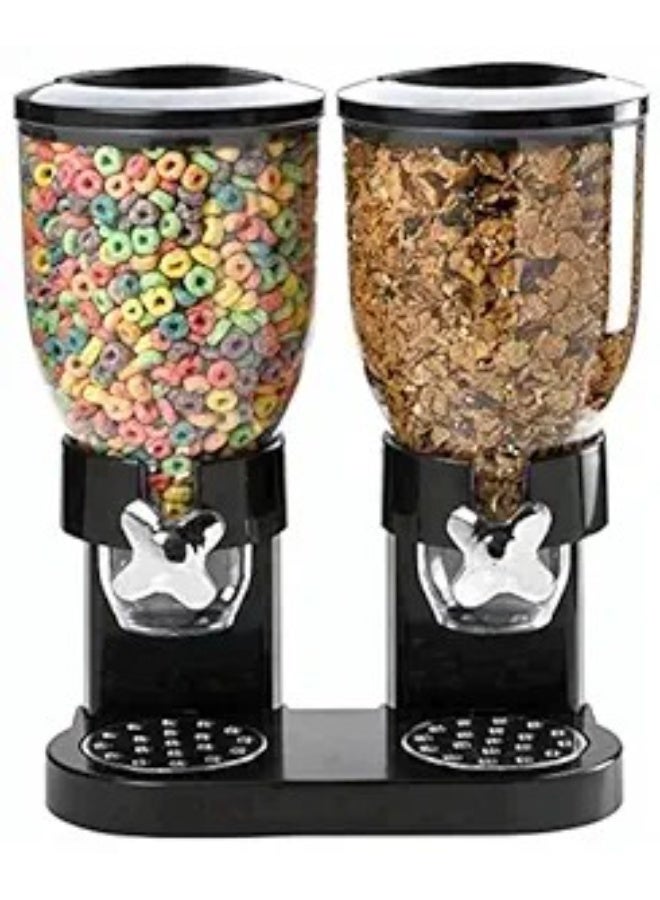 Macon Classic Double Cereal Dispenser – 2x2L Capacity, Airtight Seal, Portion Control – Ideal for Dry Food, Snacks, Oatmeal & Candy - Image 1