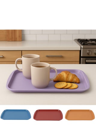 Versatile rectangular serving tray - a timeless design! The tray is ideal for serving tea. Lightweight, durable, and easy to clean - Multicolor - Code 612 - pzsku/ZBF7DC09B57075126E979Z/45/1751542956/71ce1505-0e9f-4218-8d77-e4c6c681d7f9