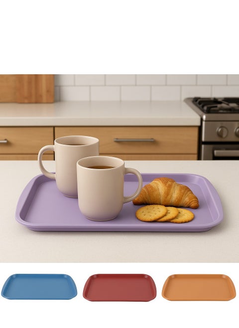 Versatile rectangular serving tray - a timeless design! The tray is ideal for serving tea. Lightweight, durable, and easy to clean - Multicolor - Code 612