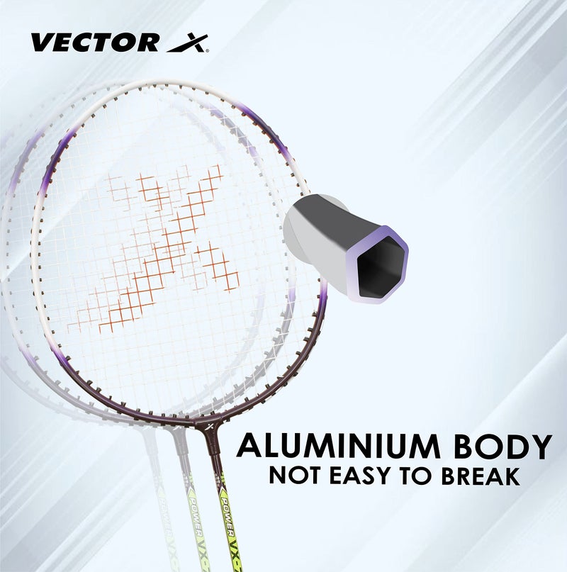 Vector X VXB-70 Badminton Racquet (1 PC Racquet + Full Cover, Purple) - Image 2