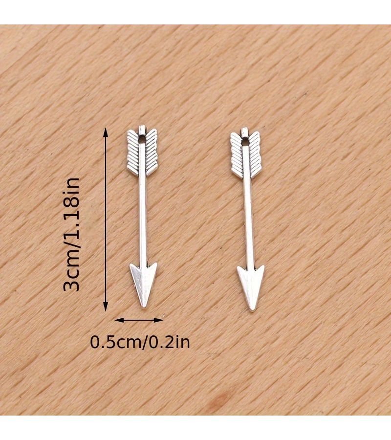 18pcs Zinc Alloy Arrow Pendants Metal Jewelry Making Kit For DIY Necklace Earrings - Image 4