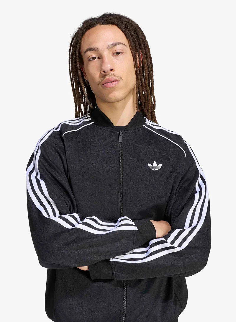 Adidas Originals BLACK Superstar Adicolor Twill Track Top for Men | Best Price UAE
