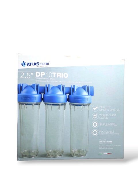 Triple Stage Water Filter For Clean And Purified Water In Kitchen, Washing Machine And Drinking Water