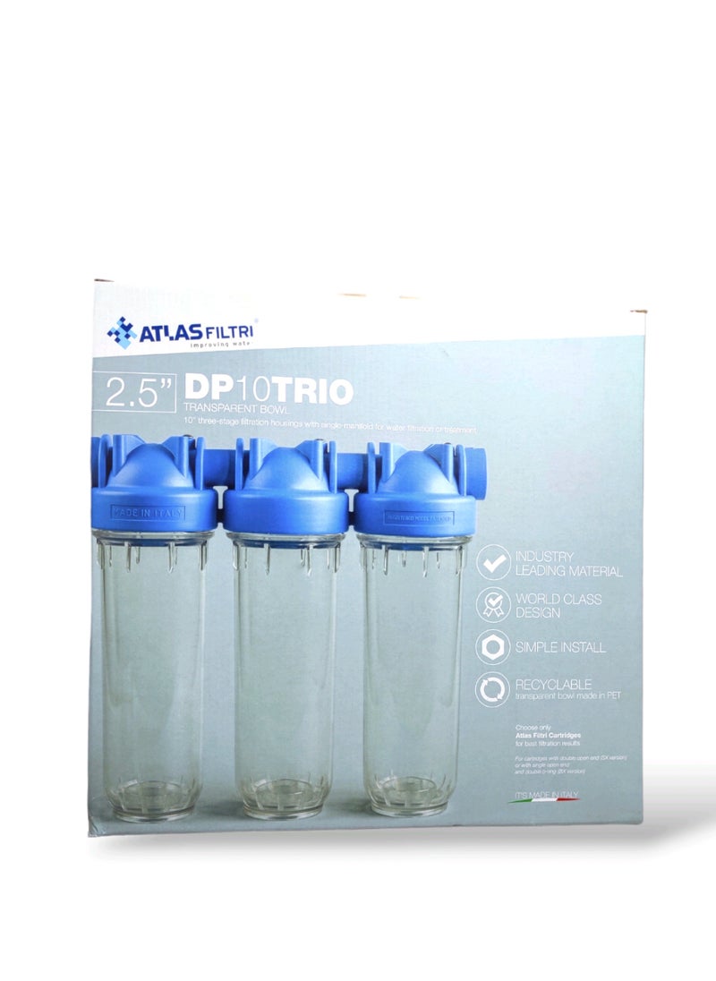 ATLAS - Triple Stage Water Filter For Clean And Purified Water In Kitchen, Washing Machine And Drinking Water - Image 1