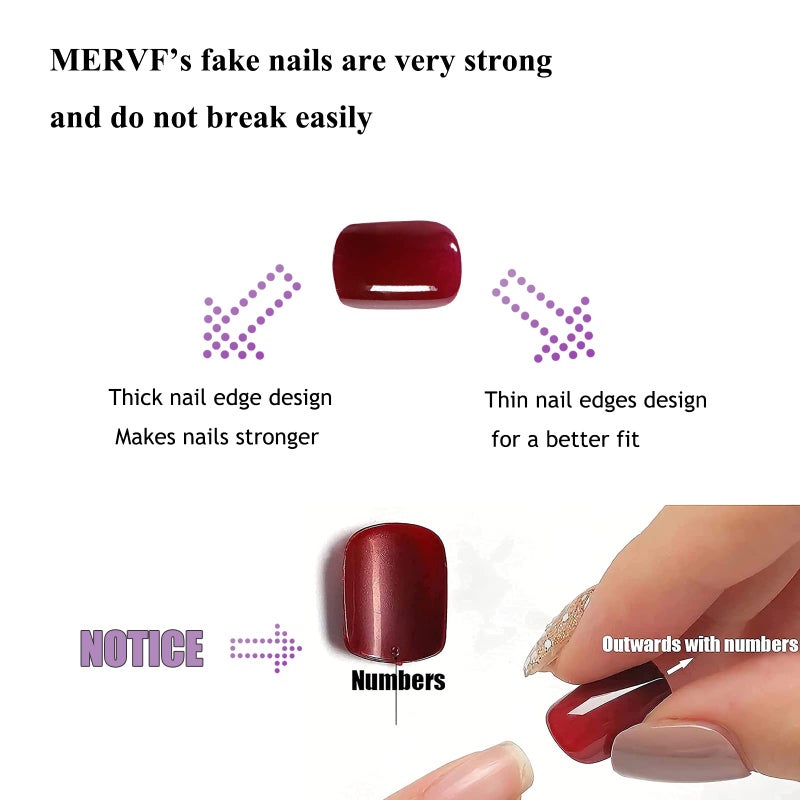 MERVF Coffin Press on Nails Medium Fake Nails Glitter French Tip Ballerina Glue ons with Rhinestones Design Artificial Luxury Acrylic Nail Glossy 24pcs - Image 4