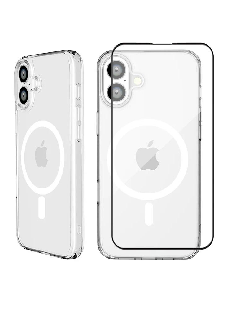 ماكس آند ماكس حافظة ماكس اند ماكس ايفون 16 شفافة ماج سيف مع زجاج - Image 2