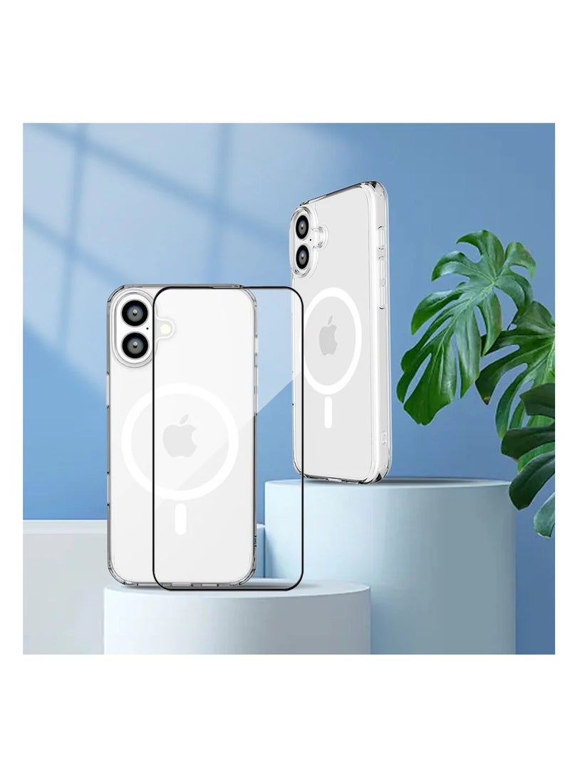 ماكس آند ماكس حافظة ماكس اند ماكس ايفون 16 شفافة ماج سيف مع زجاج - Image 3