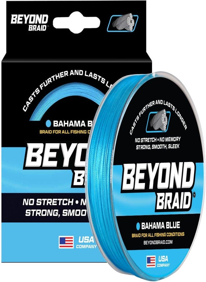 Beyond Braid 4-Strand Braided Fishing Line - Abrasion Resistant No Stretch - Super Strong - Bahama Blue 30lb 300 Yards - Image 1