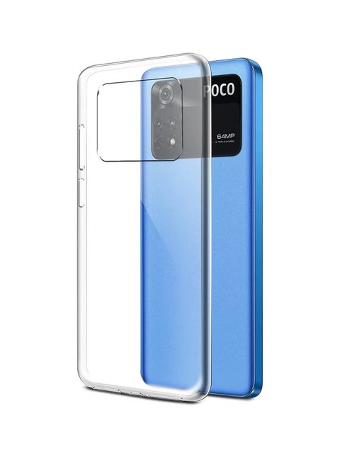 ELMO3EZZ Xiaomi Poco C40 Back Cover Case | Ultra Clear Soft Case | Best Camera Protection | Inbuilt Dust Plugs & Anti-Slip Grip | Slim & Protective Back Case Cover for Mi Poco C40 4G Clear