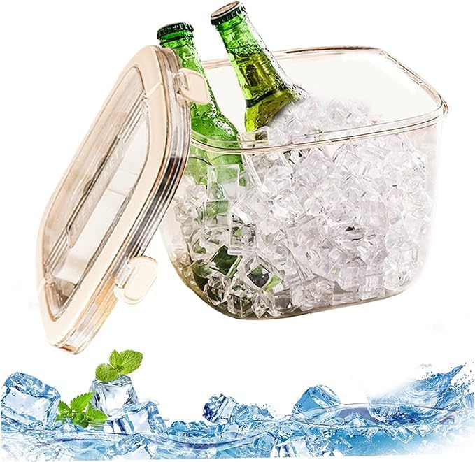Riveira Ice Cubes Ice Ball Mold Ice Cube Storage Box Refrigerator Ice Organizer Box Large Capacity Ice Cube Kitchen Accessories Maker Pack of 1 - Image 1