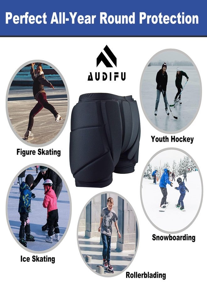 AUDIFU Kids Butt Pad Shorts for Skating Snowboarding Ski, Hip Protective Padded Shorts for Youth Child (Small) - Image 5