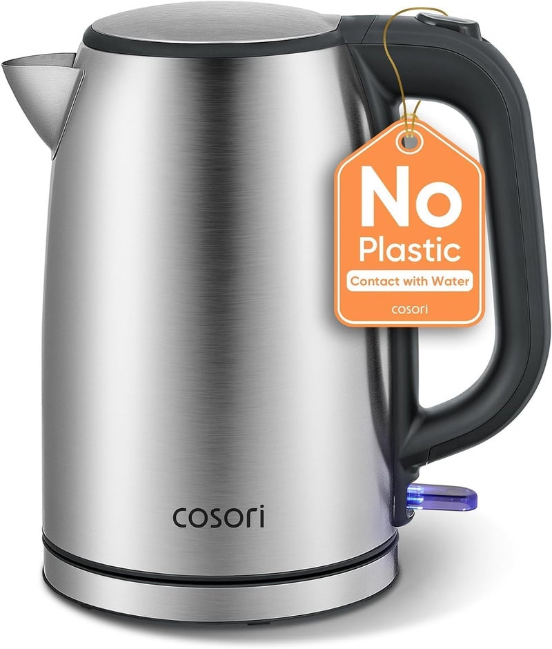 COSORI Electric Kettle 1.7L 3000W, Plastic-free Interior, Lids Open at 2 Angles, Easy to Clean, Automatic Shut Off & Boil-Dry Protection, Stainless Steel Tea Kettle, Hot Water Boiler & Heater, S152 - Image 1