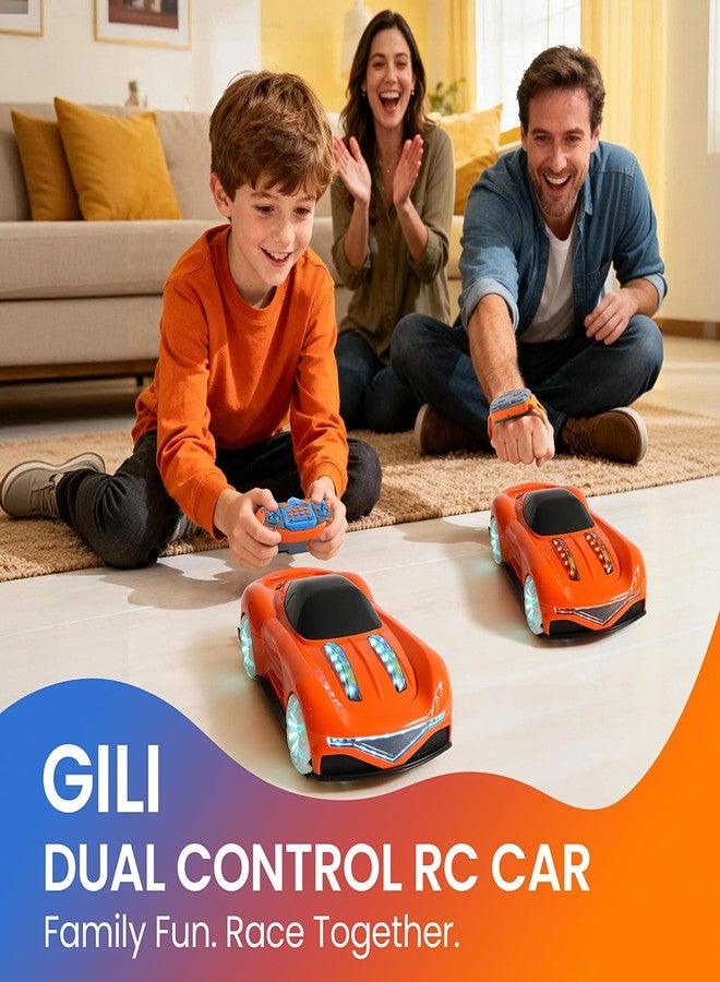 Gili سيارة جيلي RC سوبركار للأطفال من 3 إلى 8 سنوات - تحكم مزدوج عن بُعد وإيماءات - أضواء LED دوران 360 انزلاق - مناسبة للمبتدئين - هدية مثيرة لعيد الميلاد للأولاد والبنات - Image 3