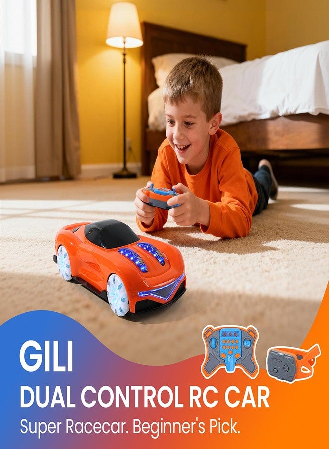 Gili سيارة جيلي RC سوبركار للأطفال من 3 إلى 8 سنوات - تحكم مزدوج عن بُعد وإيماءات - أضواء LED دوران 360 انزلاق - مناسبة للمبتدئين - هدية مثيرة لعيد الميلاد للأولاد والبنات - Image 2