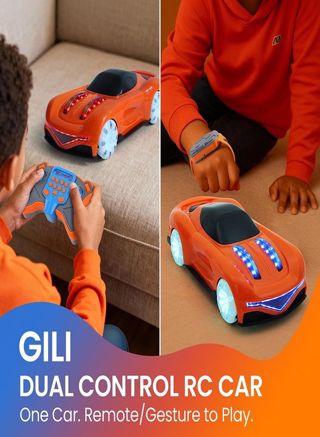 Gili سيارة جيلي RC سوبركار للأطفال من 3 إلى 8 سنوات - تحكم مزدوج عن بُعد وإيماءات - أضواء LED دوران 360 انزلاق - مناسبة للمبتدئين - هدية مثيرة لعيد الميلاد للأولاد والبنات - Image 4