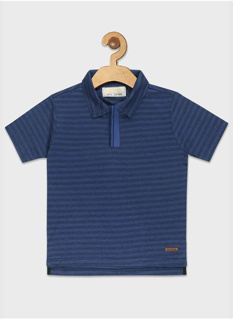 Instafab Striped Polo Tshirt