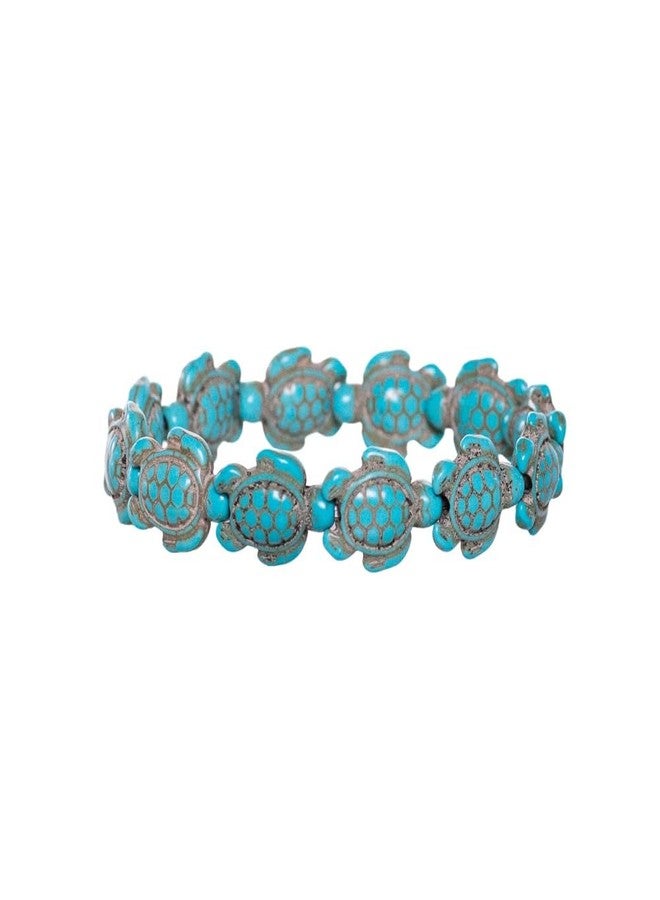 BlueRica Turquoise Sea Turtle Stretch Bracelet - Image 1